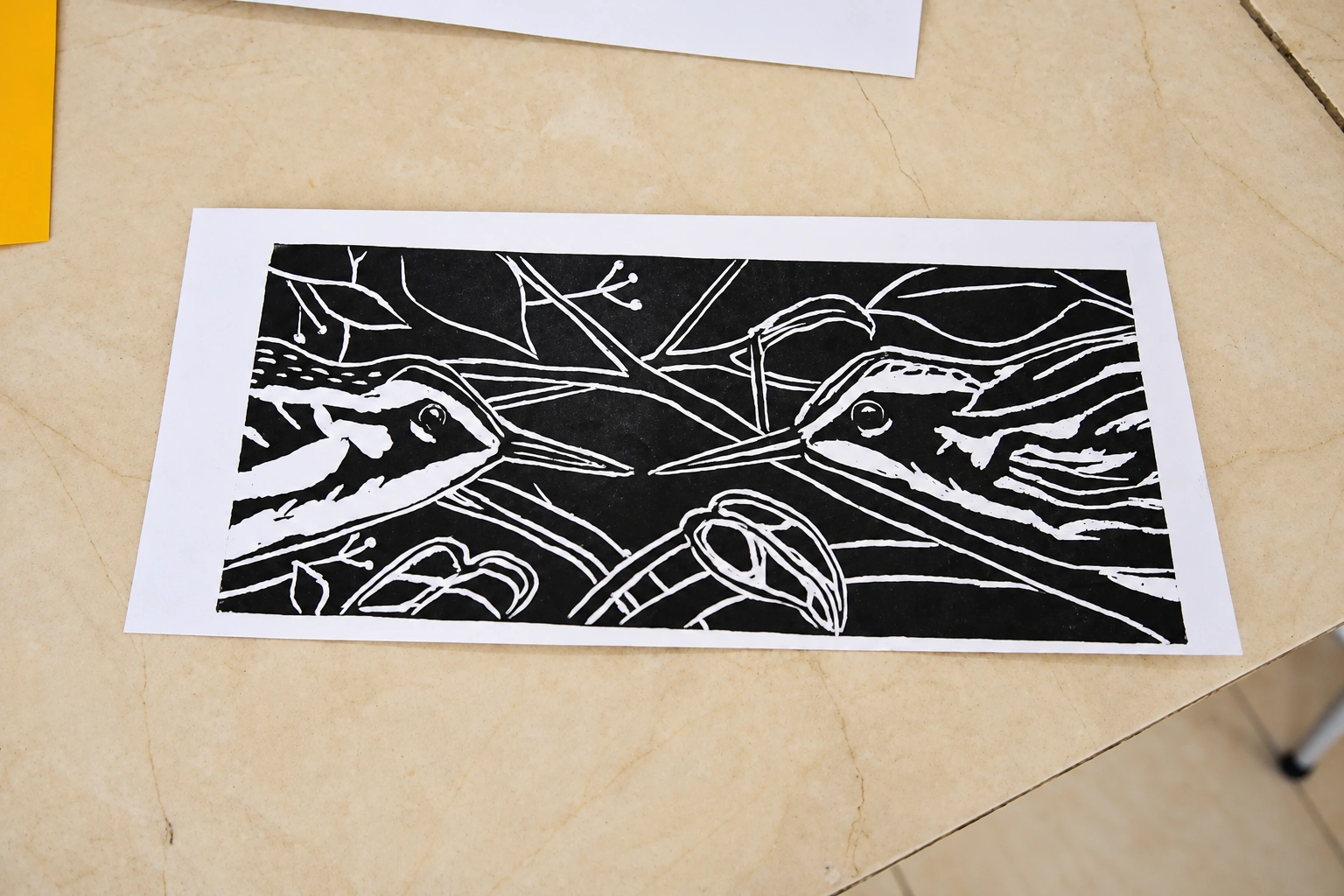 Taller de grabado, materiales