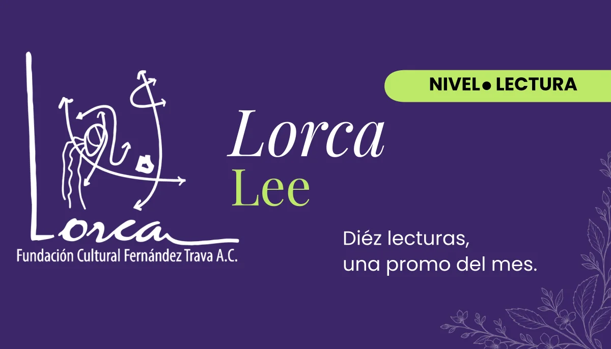 Frente de la tarjeta Lorca Lee, Nivel Lectura: diez lecturas, una promo del mes